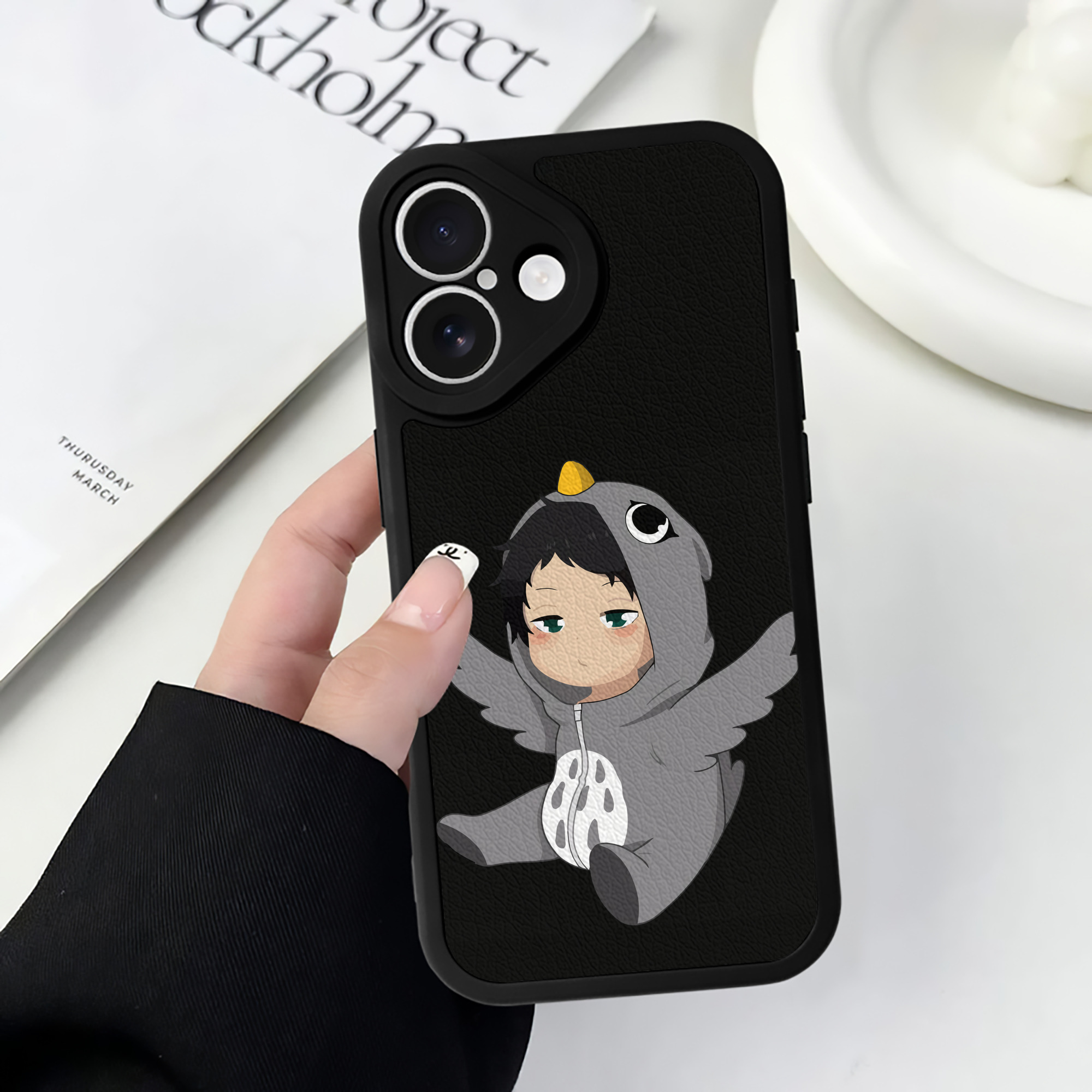 （画像用） ハイキュー!! Haikyu!! 【iPhone 16シリーズ対応】シリコンスマホケース（レザー調） 材質：シリコン